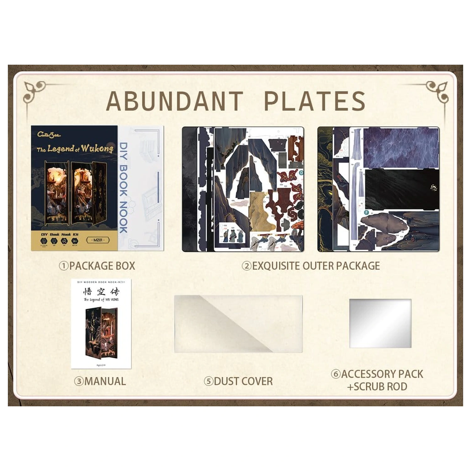 Book Nook The Legend of Wukong 22 x 8 cm Produktfoto