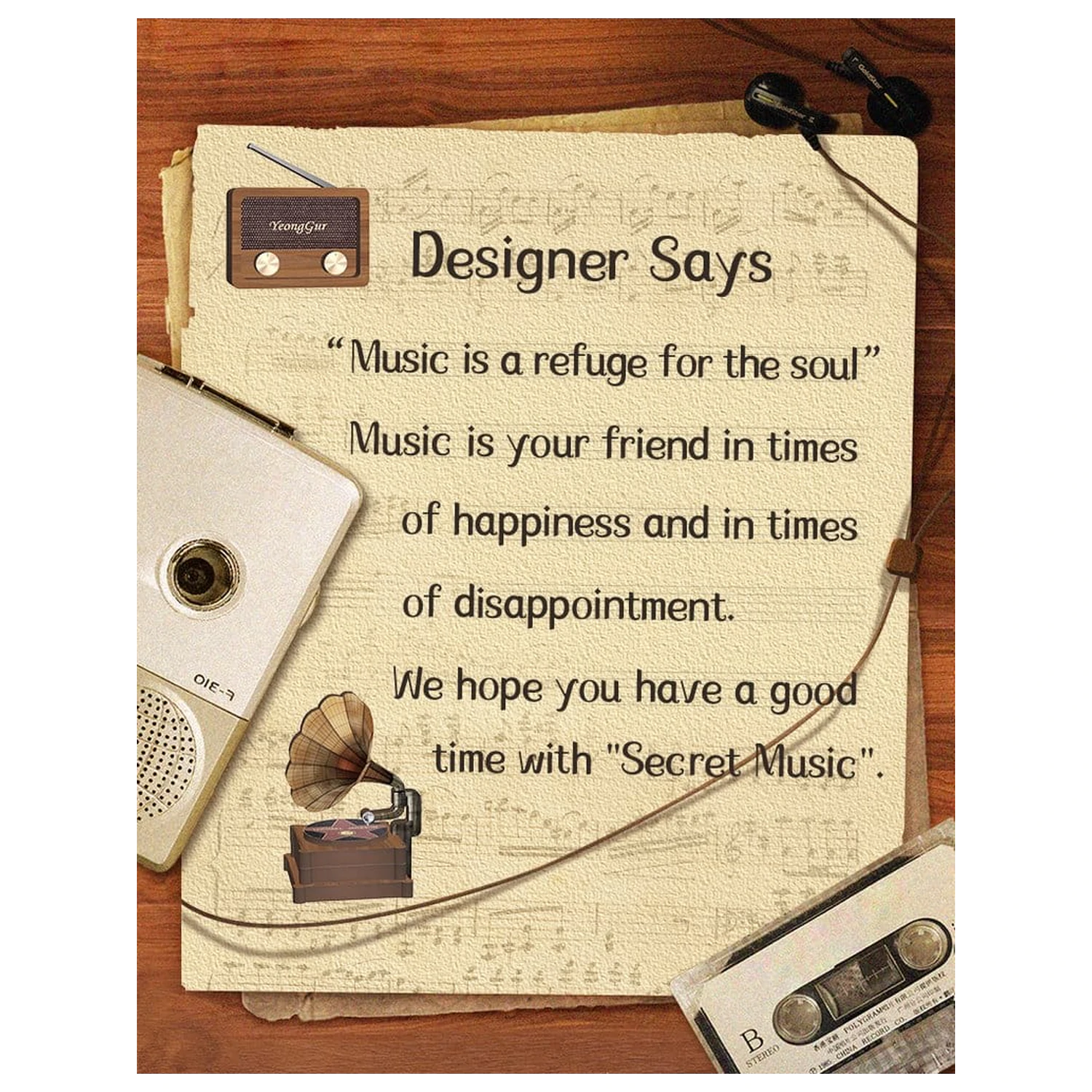 Book Nook The Secret Rhythm 23 x 11 cm Produktfoto