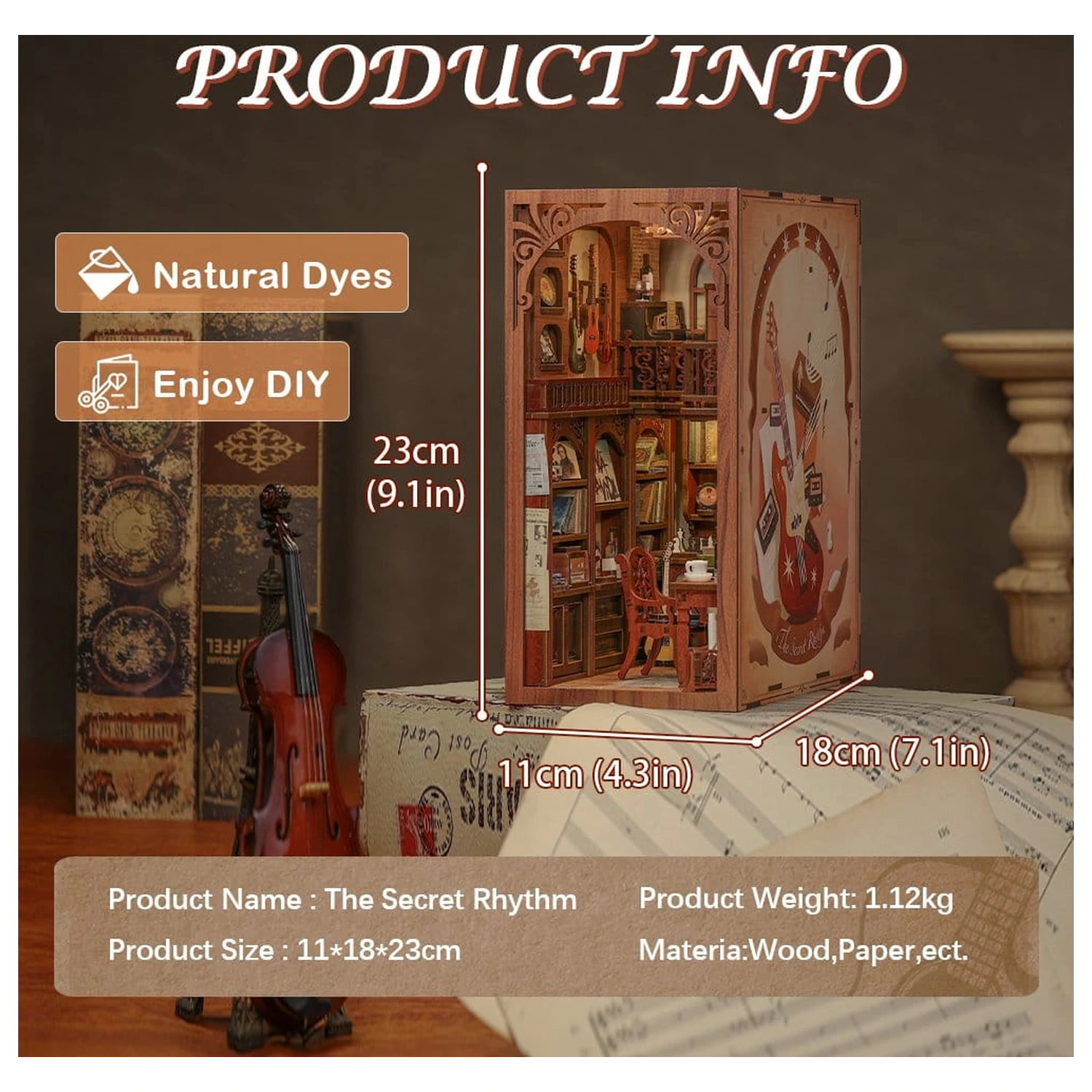 Book Nook The Secret Rhythm 23 x 11 cm Produktfoto