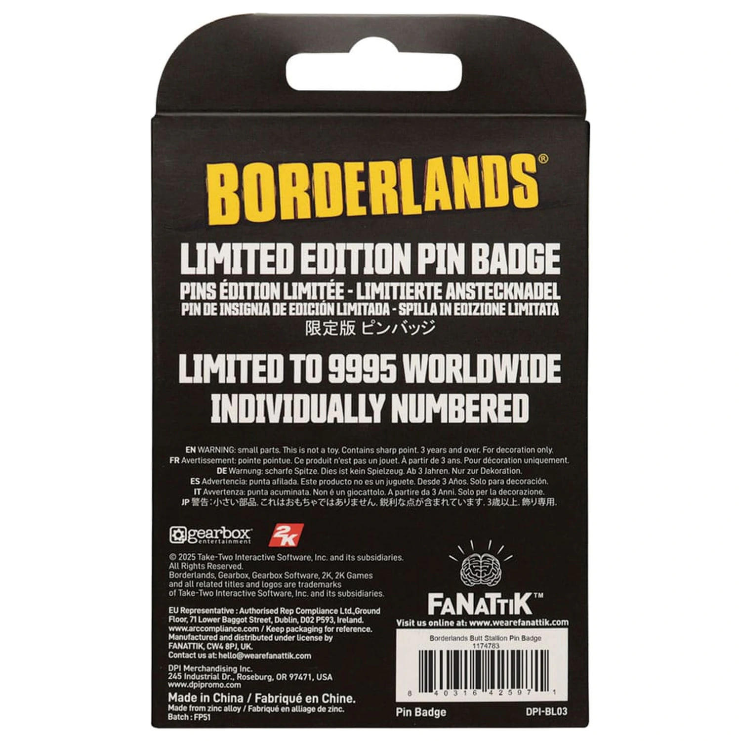 Borderlands Anstecknadel Butt Stallion Limited Edition Produktfoto