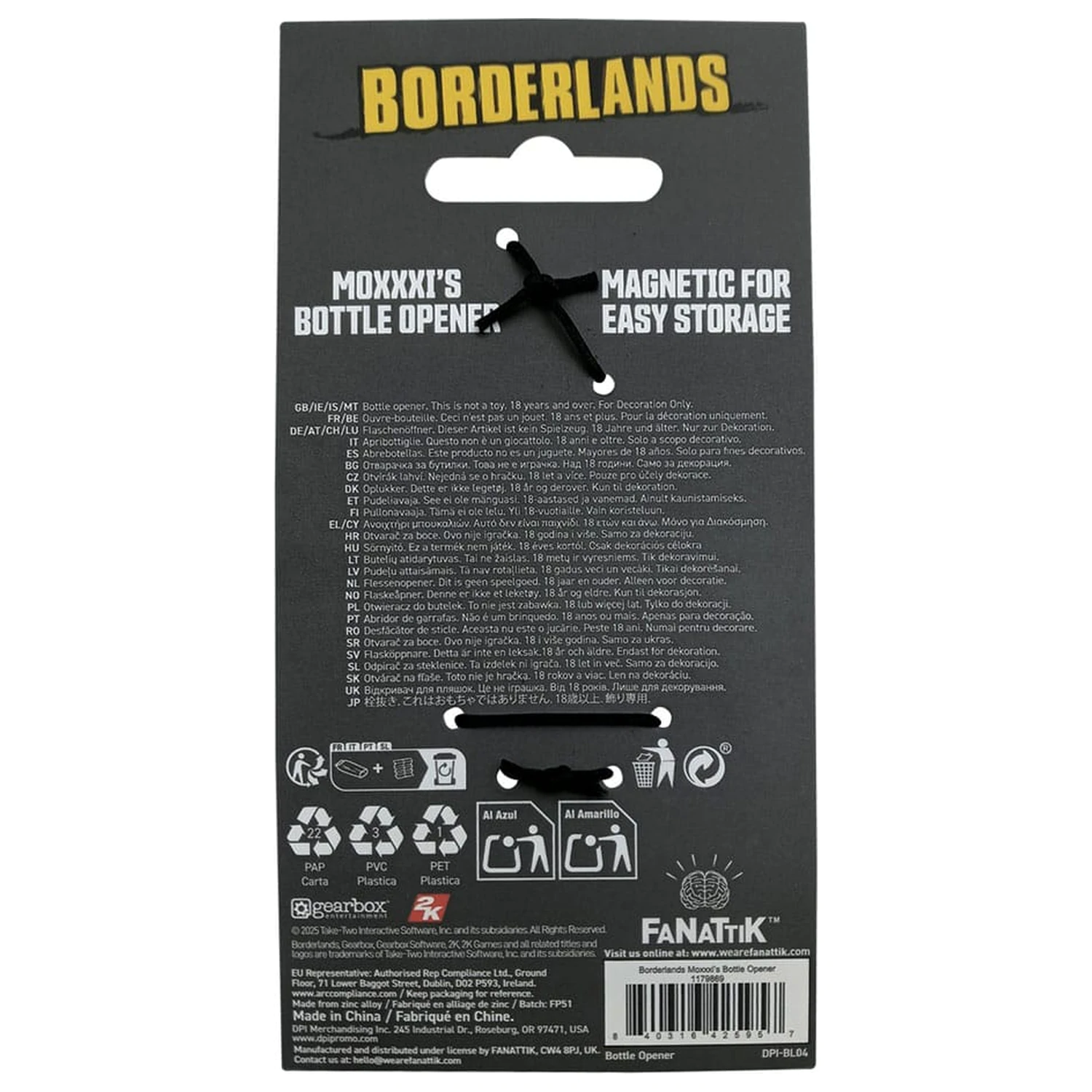 Borderlands Flaschenöffner Mad Moxxi Produktfoto
