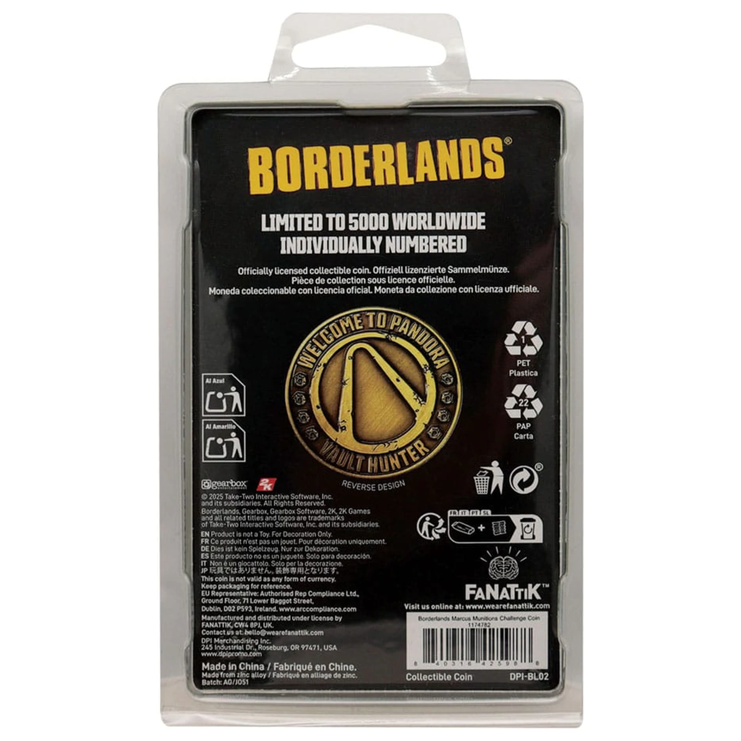 Borderlands Sammlermünze Marcus Munitions Limited Edition Produktfoto