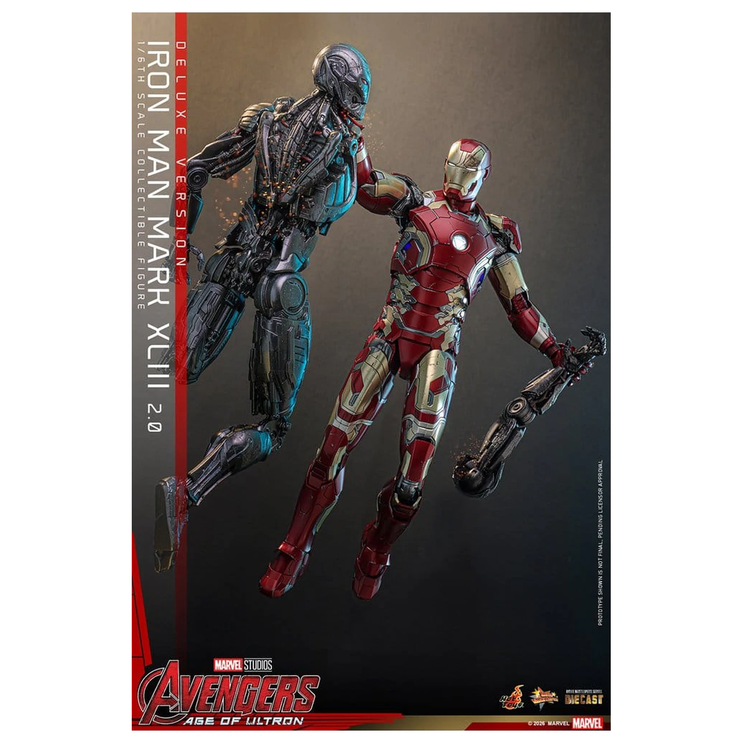 Avengers: Age of Ultron Movie Masterpiece Diecast Action Figur 1/6 Iron Man Mark XLIII (2.0) (Deluxe Version) 32 cm Produktfoto