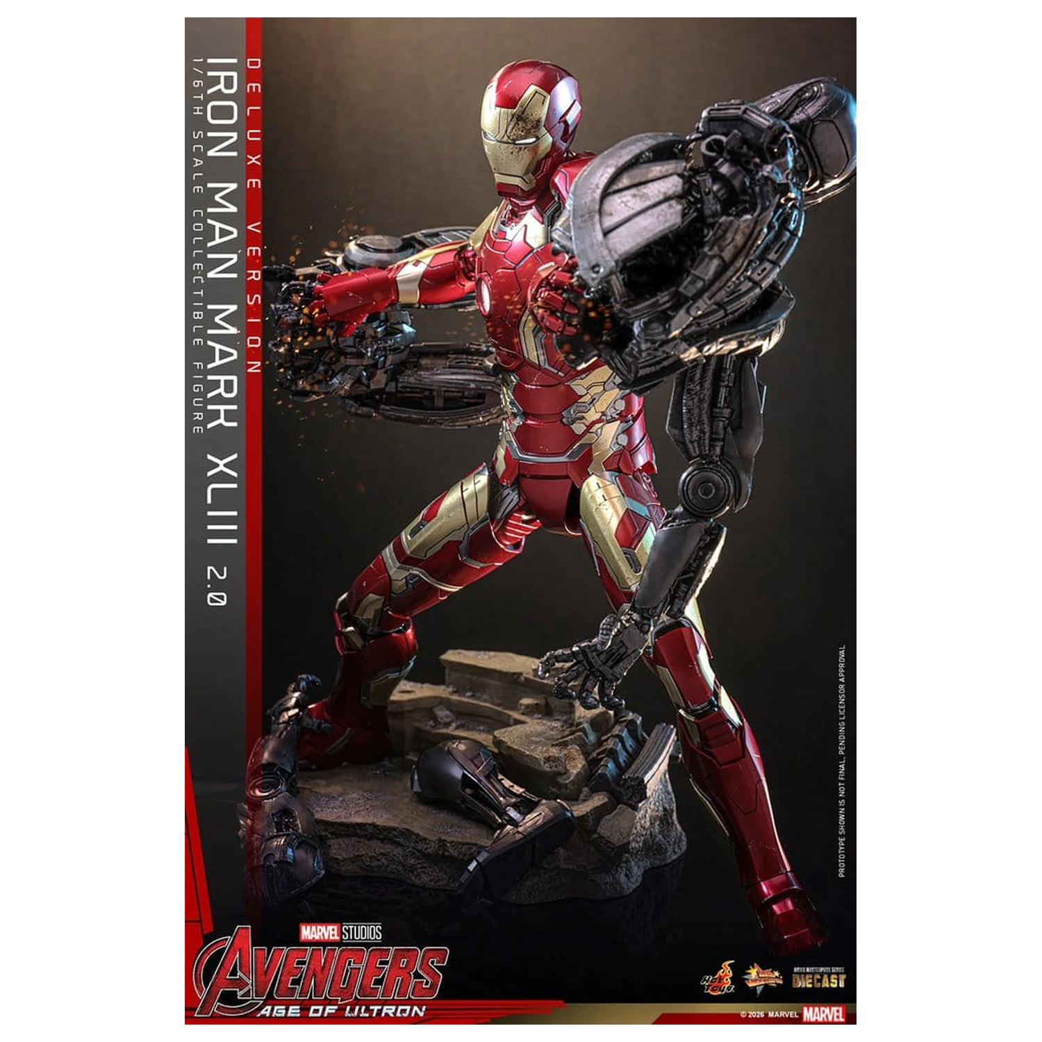 Avengers: Age of Ultron Movie Masterpiece Diecast Action Figur 1/6 Iron Man Mark XLIII (2.0) (Deluxe Version) 32 cm Produktfoto