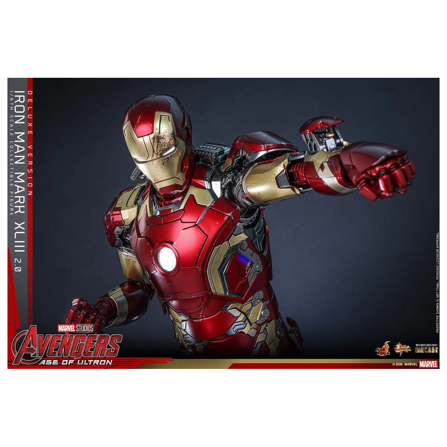 Avengers: Age of Ultron Movie Masterpiece Diecast Action Figur 1/6 Iron Man Mark XLIII (2.0) (Deluxe Version) 32 cm Produktfoto