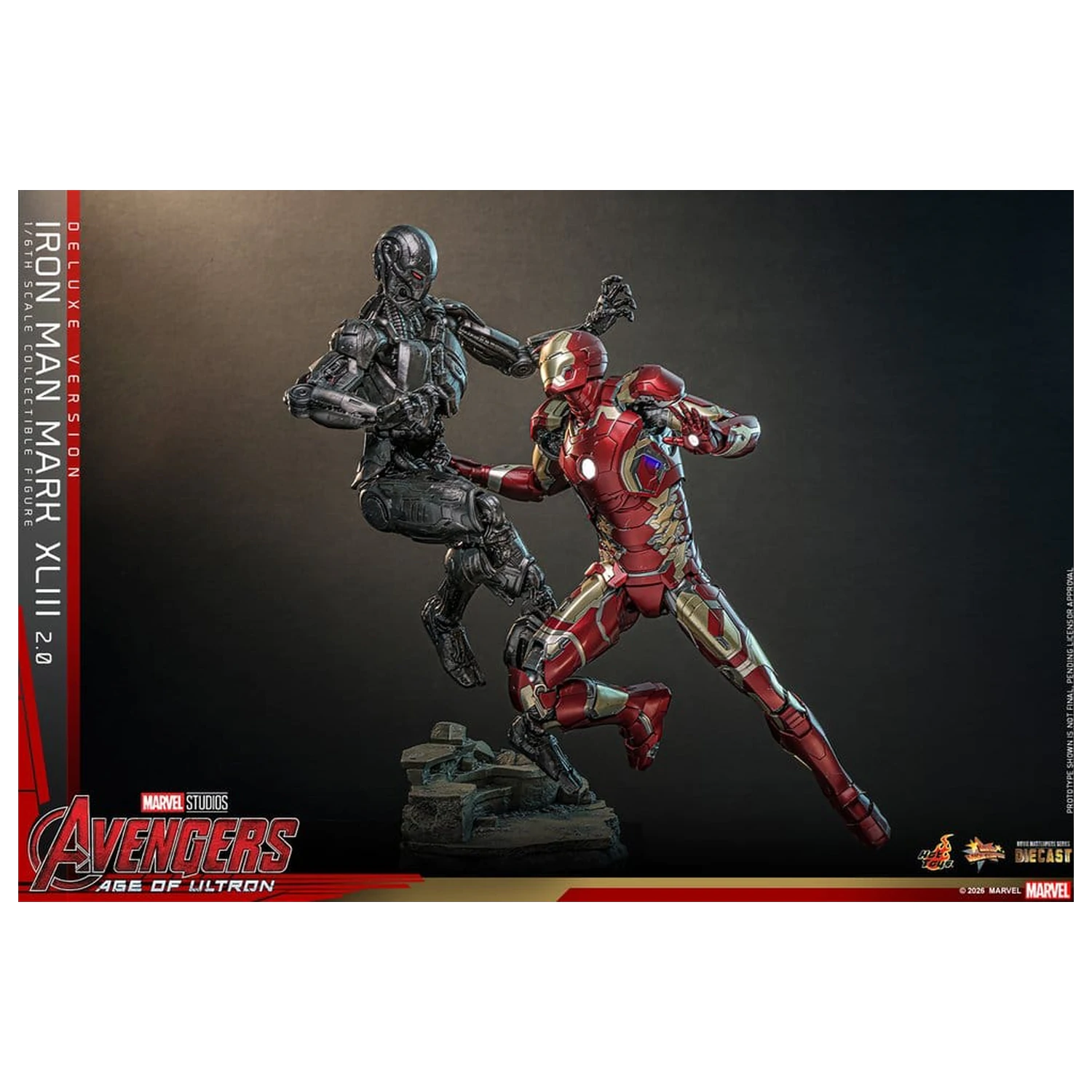 Avengers: Age of Ultron Movie Masterpiece Diecast Action Figur 1/6 Iron Man Mark XLIII (2.0) (Deluxe Version) 32 cm Produktfoto
