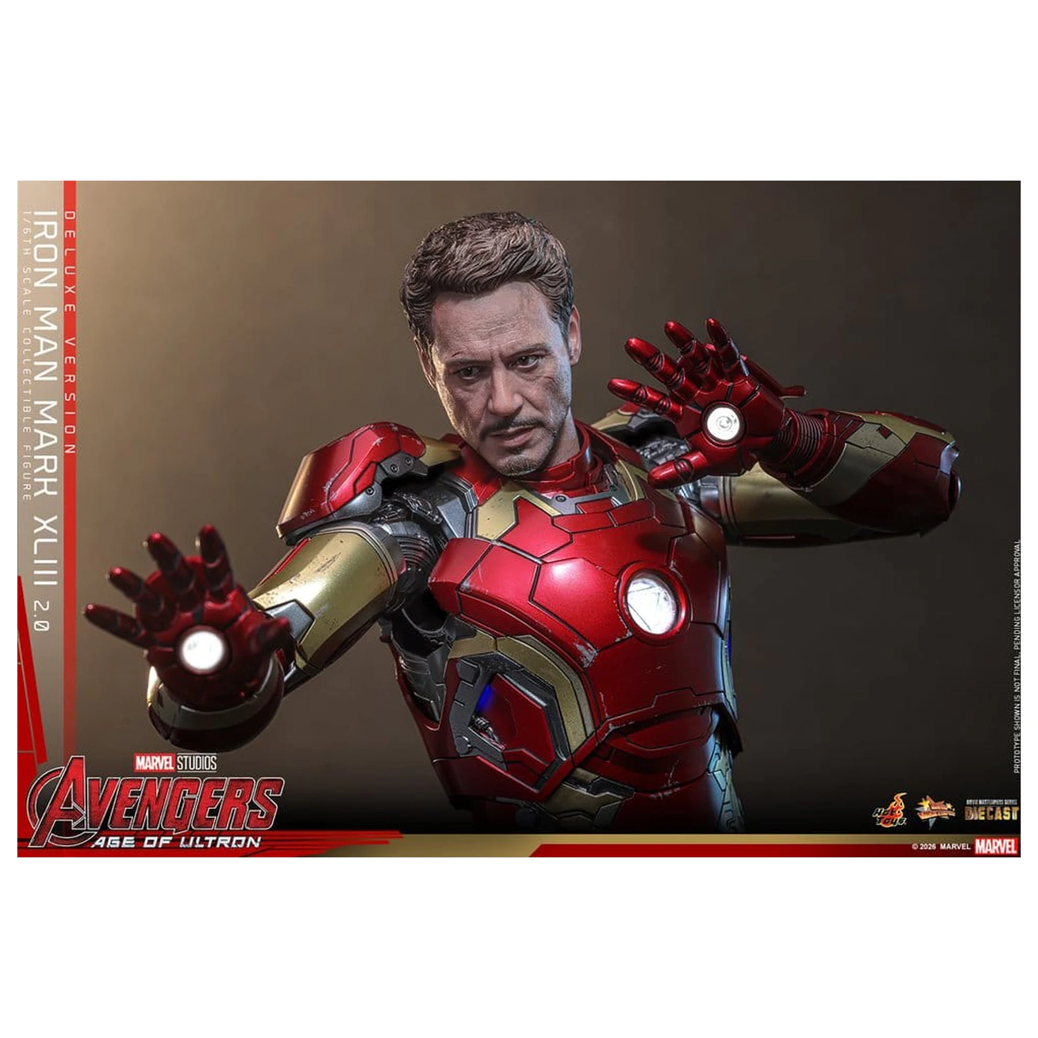 Avengers: Age of Ultron Movie Masterpiece Diecast Action Figur 1/6 Iron Man Mark XLIII (2.0) (Deluxe Version) 32 cm Produktfoto
