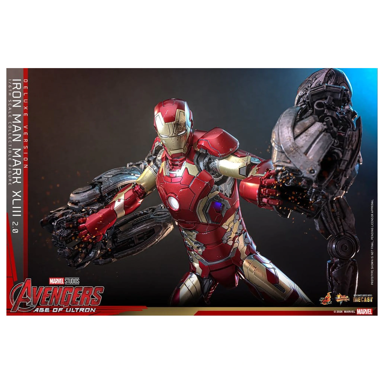 Avengers: Age of Ultron Movie Masterpiece Diecast Action Figur 1/6 Iron Man Mark XLIII (2.0) (Deluxe Version) 32 cm Produktfoto