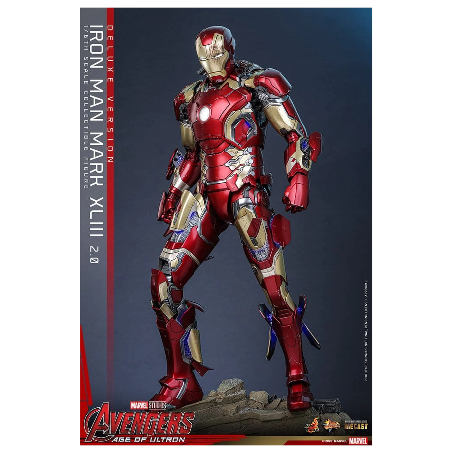 Avengers: Age of Ultron Movie Masterpiece Diecast Action Figur 1/6 Iron Man Mark XLIII (2.0) (Deluxe Version) 32 cm Produktfoto
