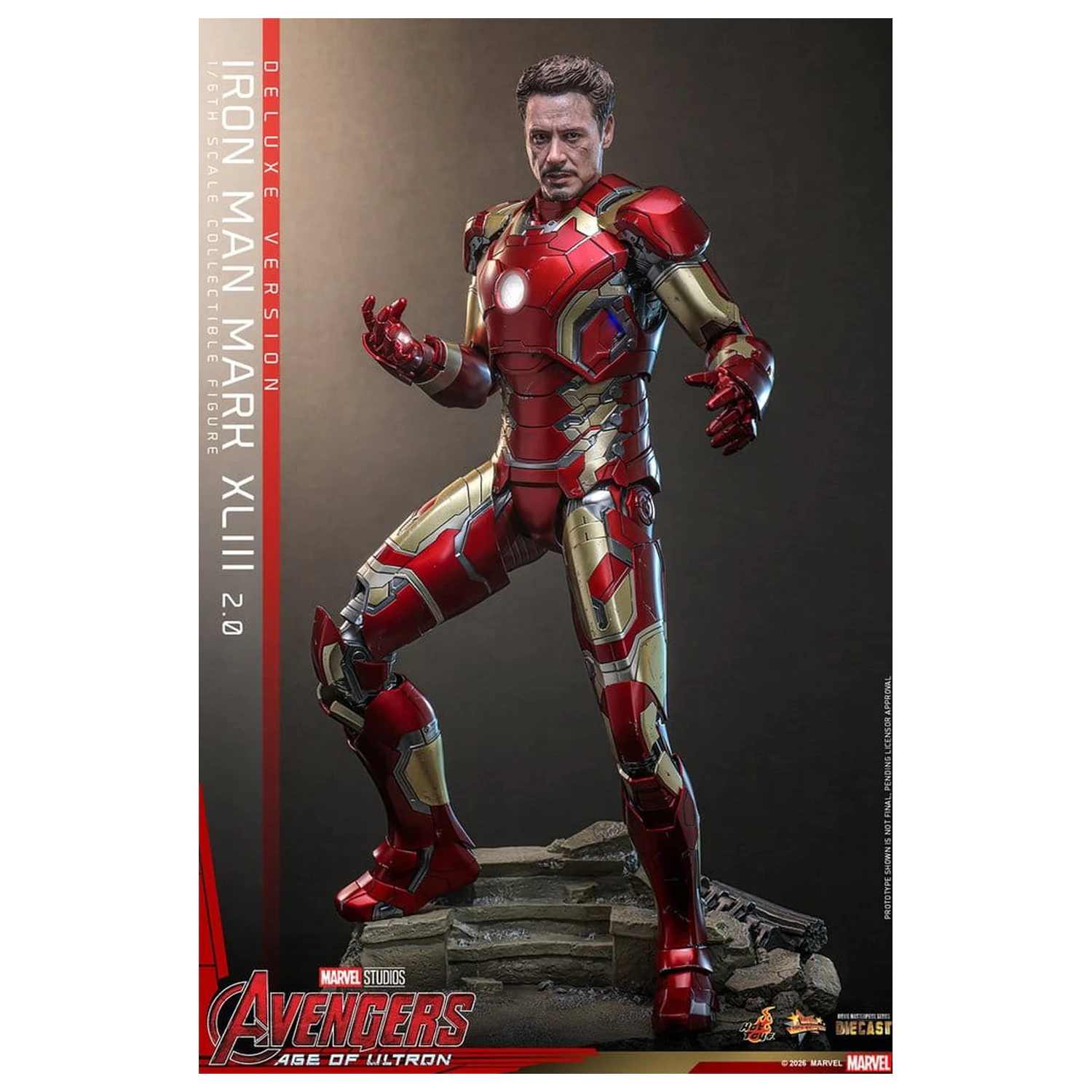 Avengers: Age of Ultron Movie Masterpiece Diecast Action Figur 1/6 Iron Man Mark XLIII (2.0) (Deluxe Version) 32 cm Produktfoto