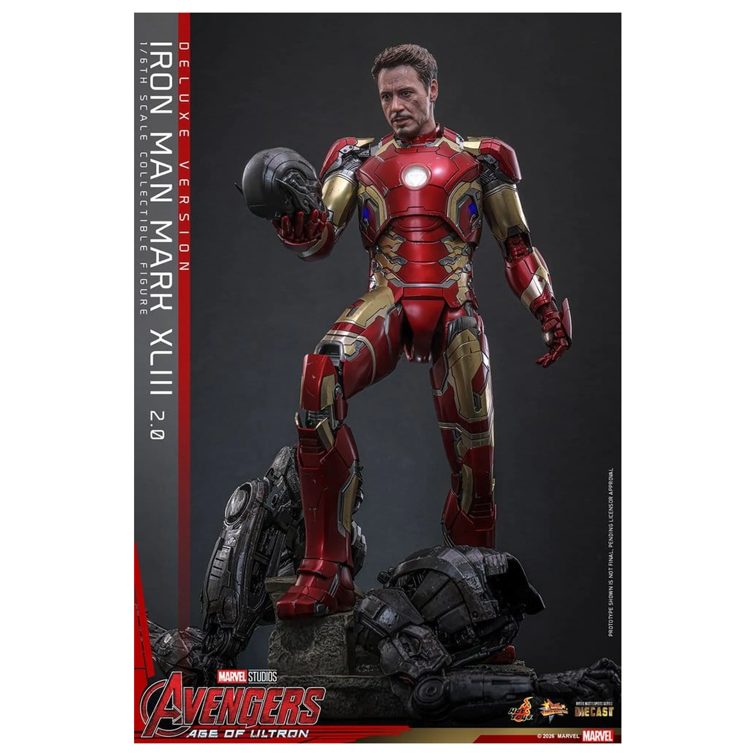 Avengers: Age of Ultron Movie Masterpiece Diecast Action Figur 1/6 Iron Man Mark XLIII (2.0) (Deluxe Version) 32 cm Produktfoto