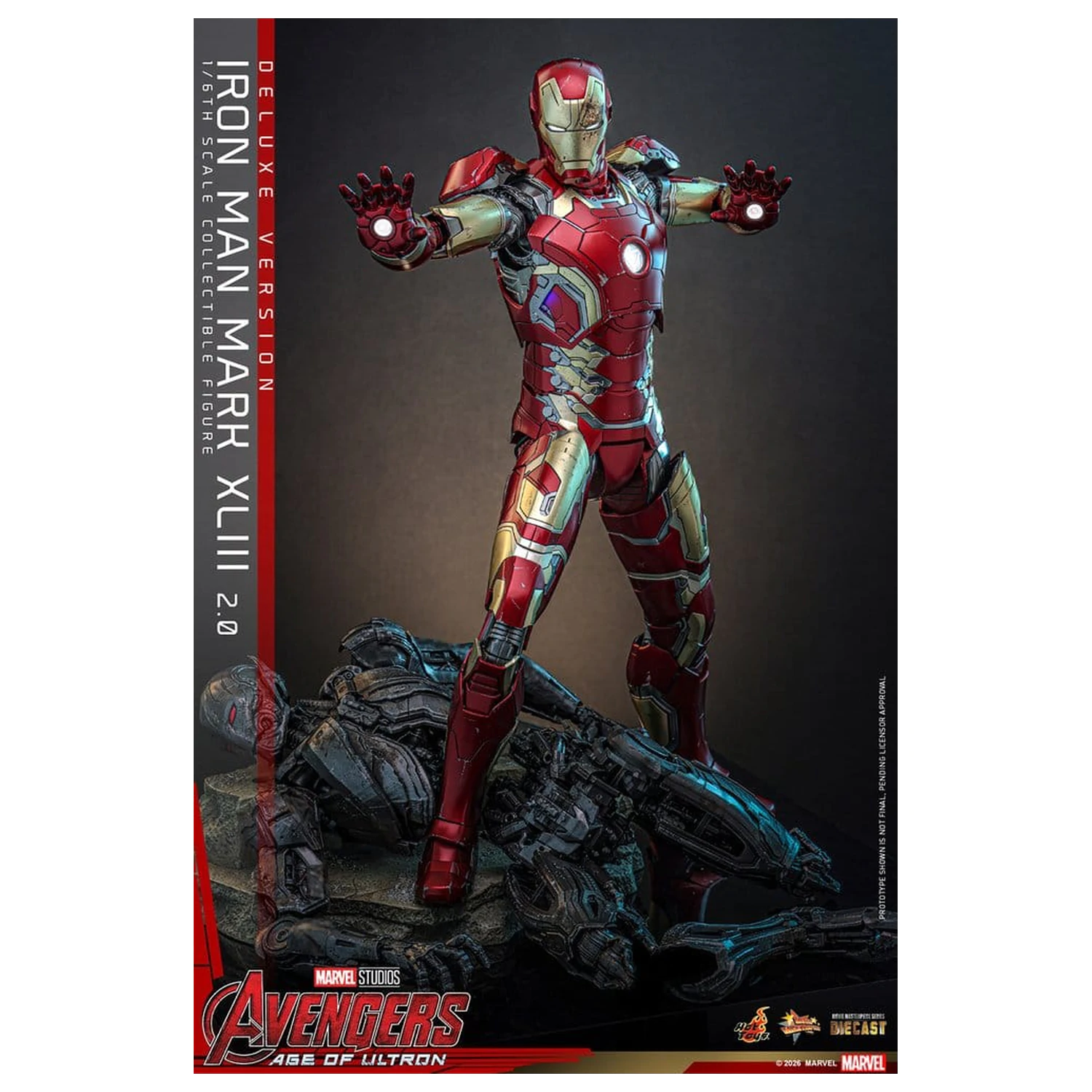 Avengers: Age of Ultron Movie Masterpiece Diecast Action Figur 1/6 Iron Man Mark XLIII (2.0) (Deluxe Version) 32 cm Produktfoto