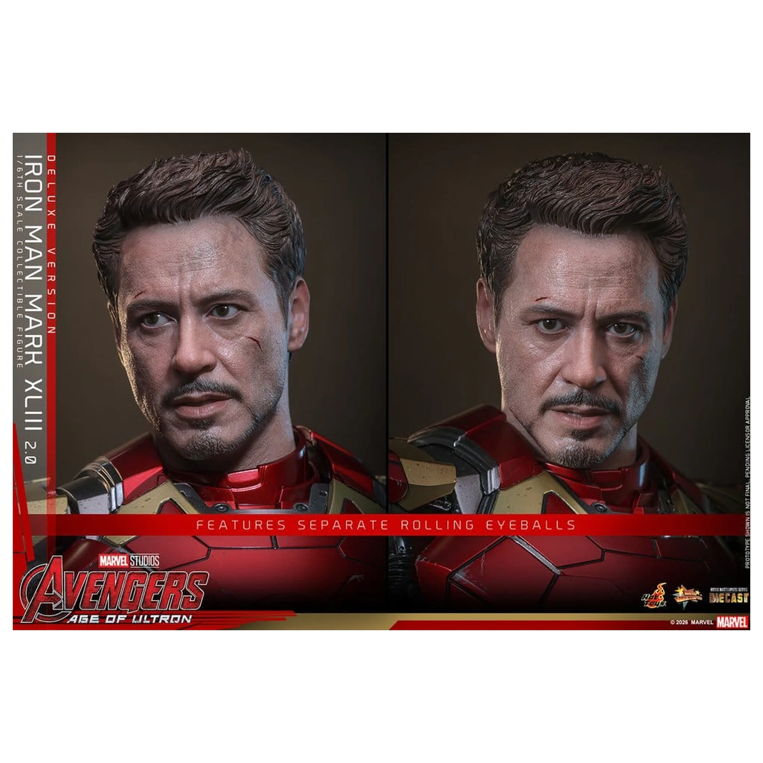 Avengers: Age of Ultron Movie Masterpiece Diecast Action Figur 1/6 Iron Man Mark XLIII (2.0) (Deluxe Version) 32 cm Produktfoto
