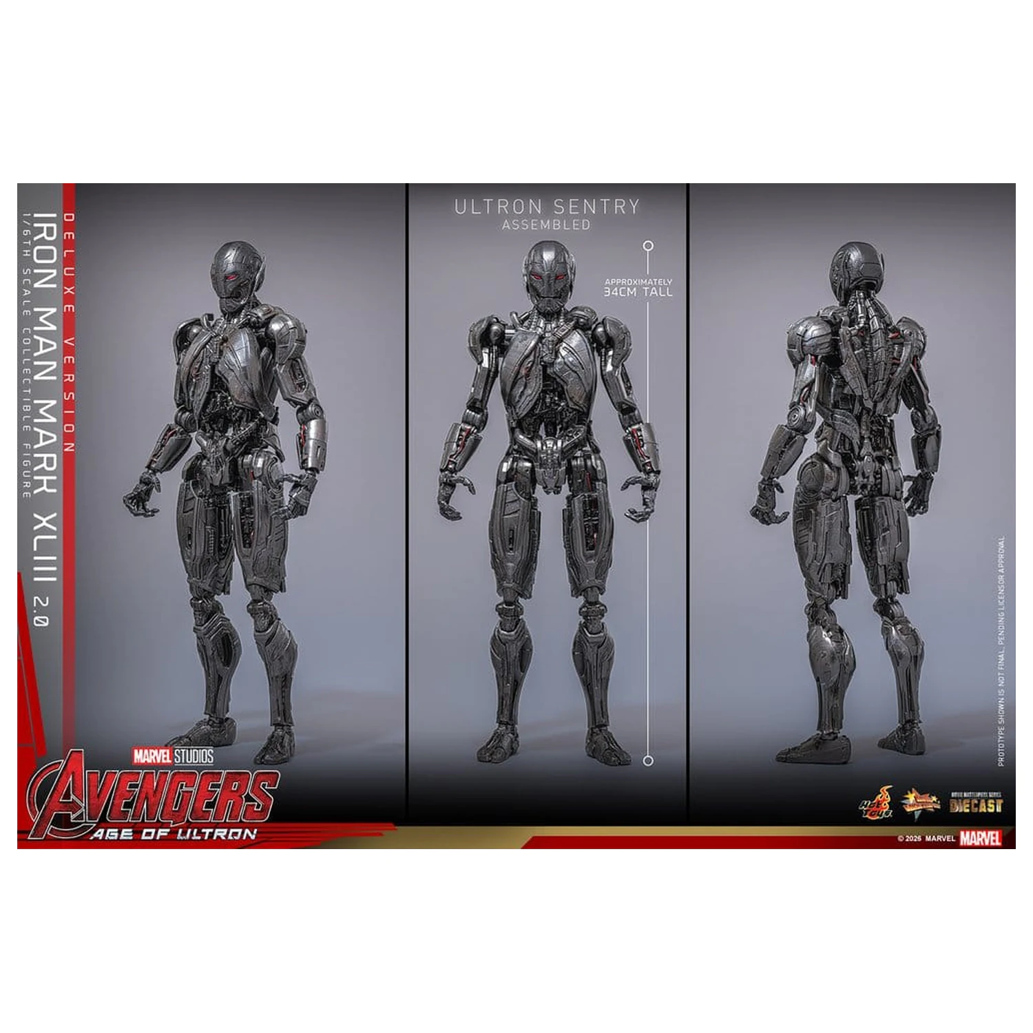 Avengers: Age of Ultron Movie Masterpiece Diecast Action Figur 1/6 Iron Man Mark XLIII (2.0) (Deluxe Version) 32 cm Produktfoto