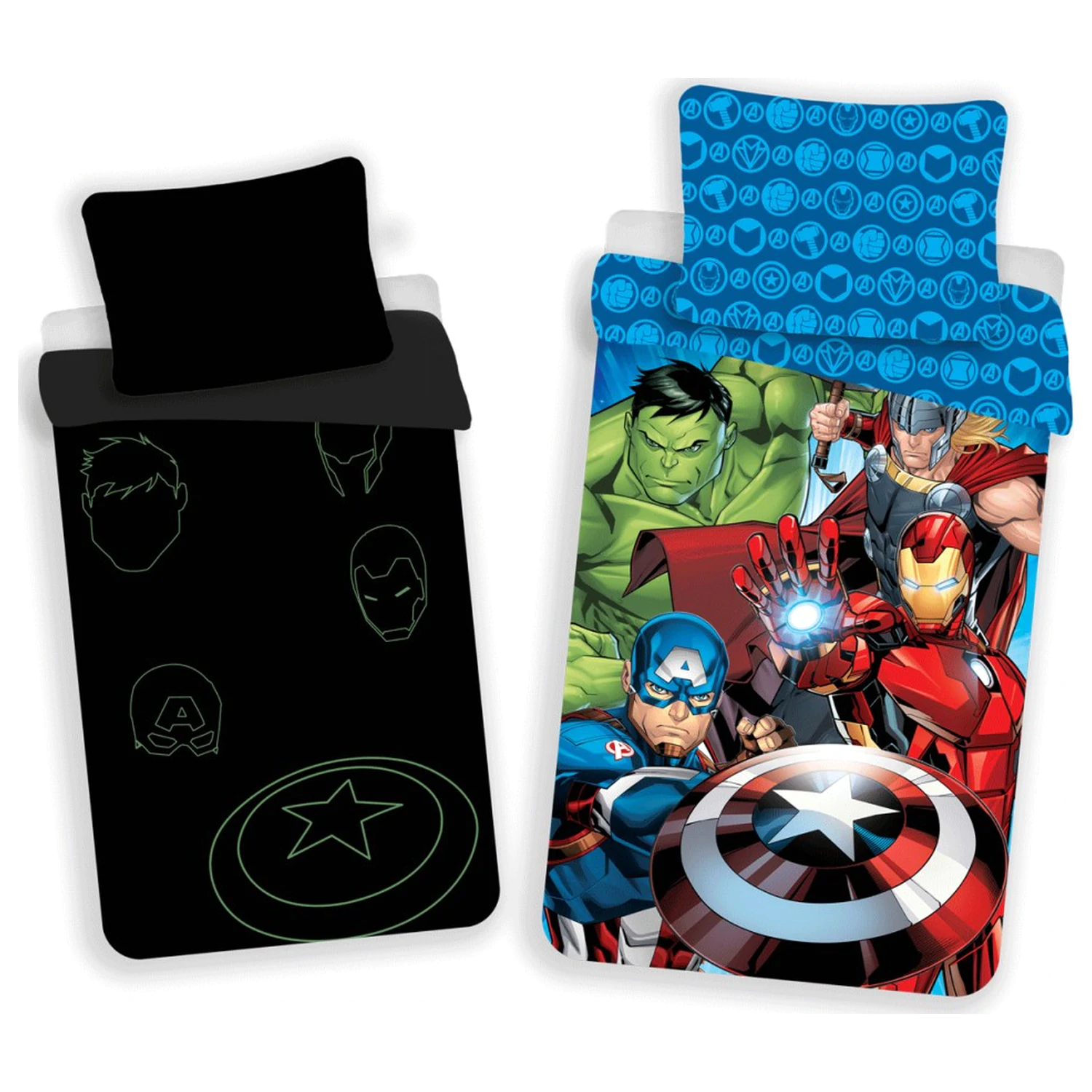 Avengers Assemble Glow in the Dark Bettbezug Produktfoto