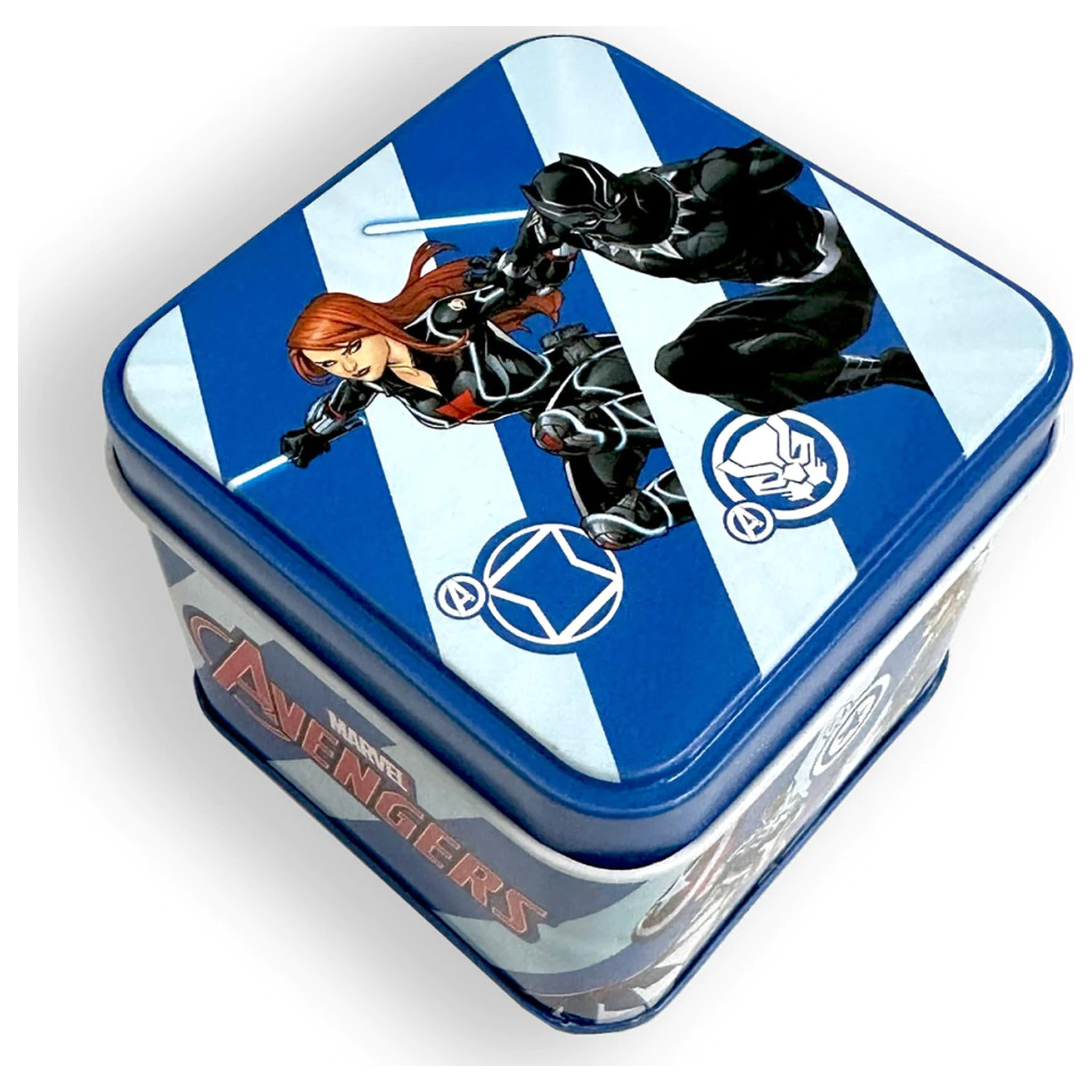 Avengers schwarze Mini Metall-Box 7,5 cm Produktfoto