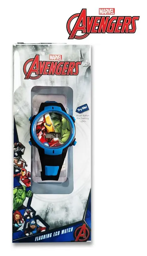 Avengers digitale leuchtende Armbanduhr in einer Box Produktfoto