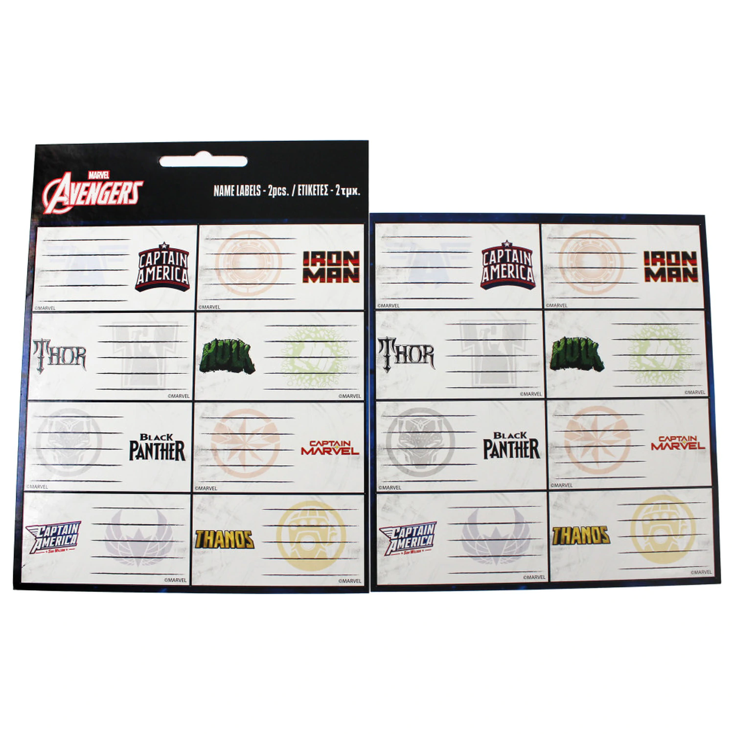 Avengers Heroes Notizbuch-Etikett 16 Stück Produktfoto
