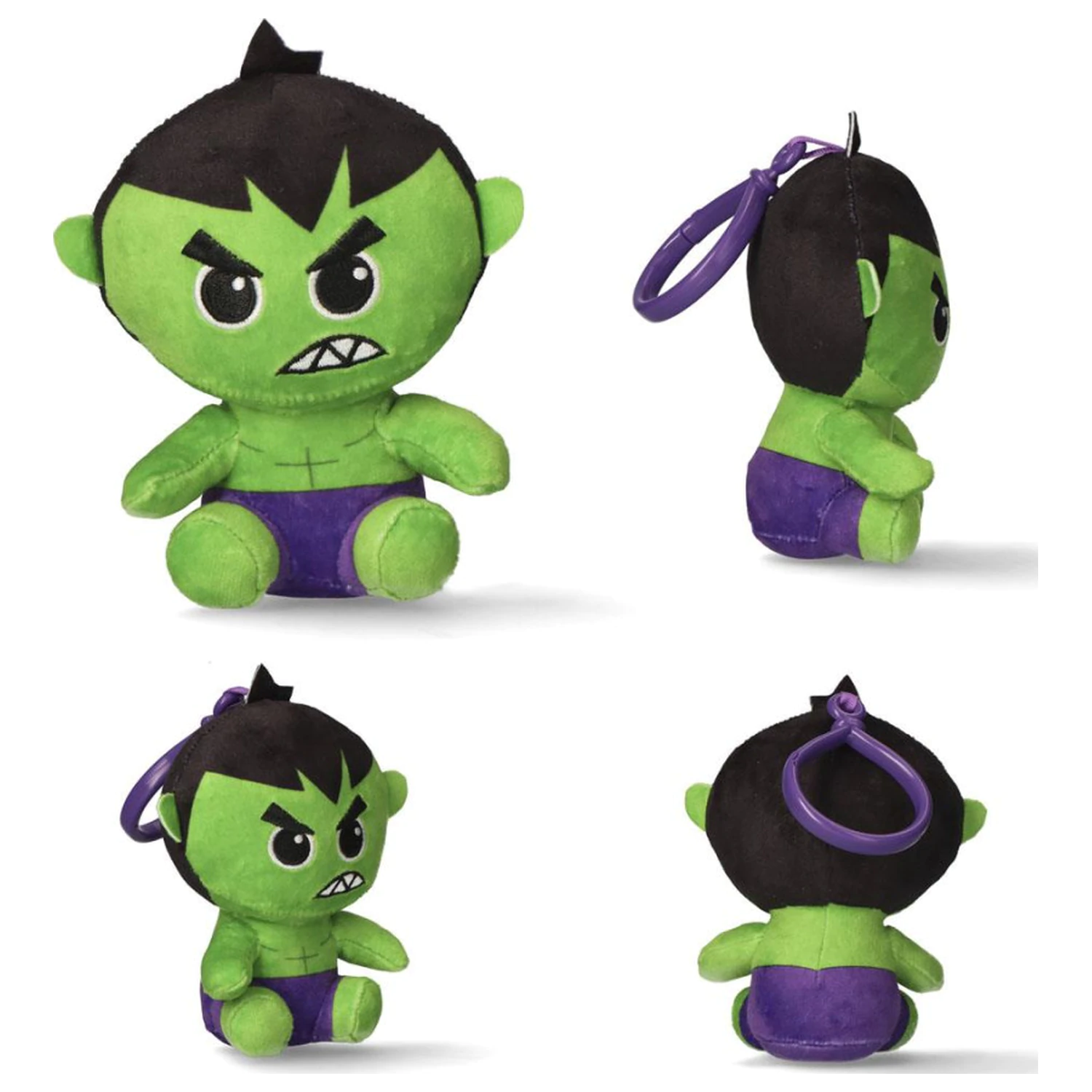 Avengers Hulk 3D Plüschfigur mit Anhänger, Taschenanhänger 13 cm Produktfoto