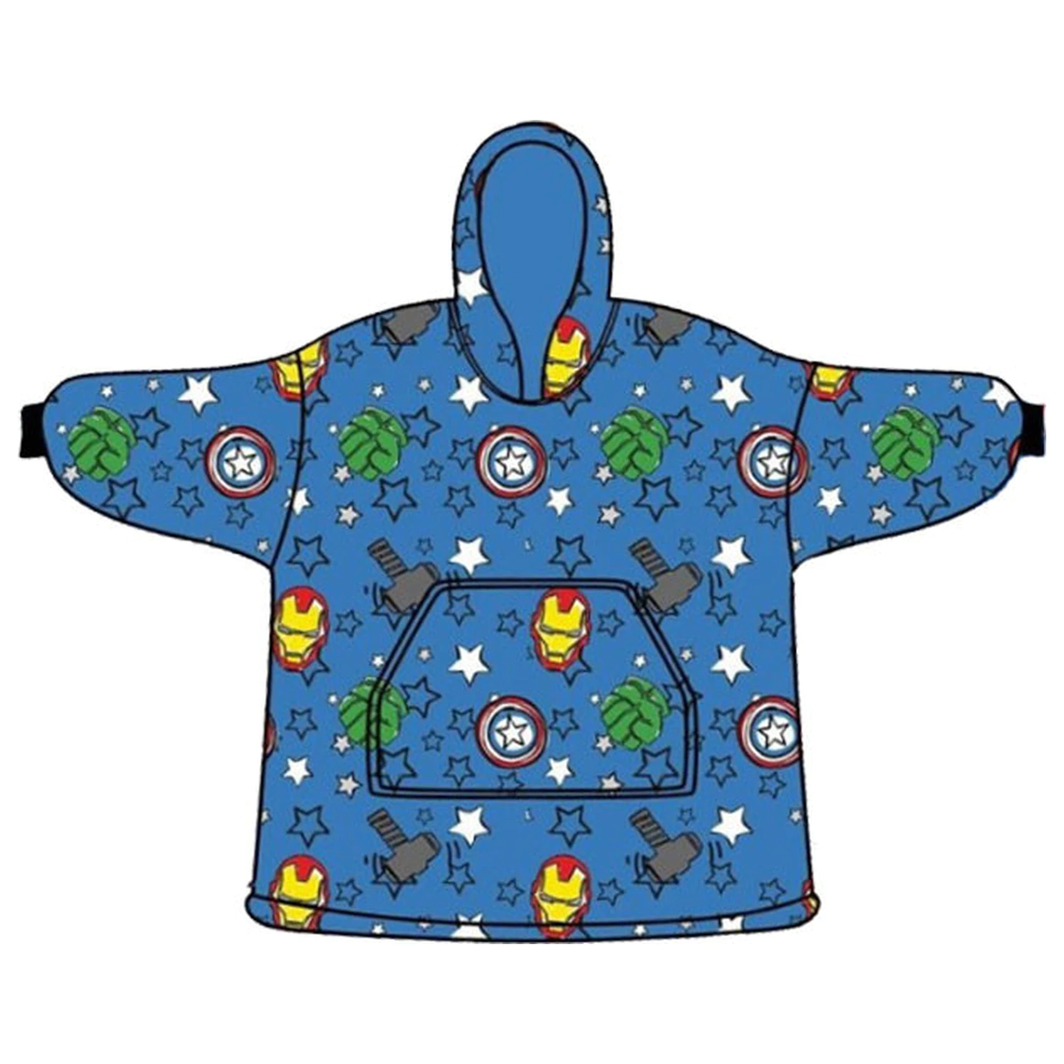 Avengers Mini Hero Adult Tragbare Plüsch Fleece Decke Poncho Produktfoto