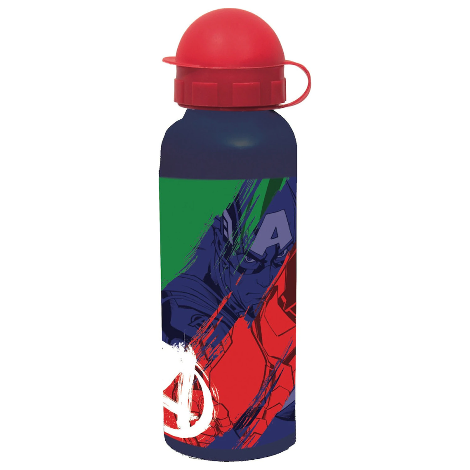 Avengers Multicolour Aluminium-Wasserflasche mit Trinkverschluss 520 ml Produktfoto