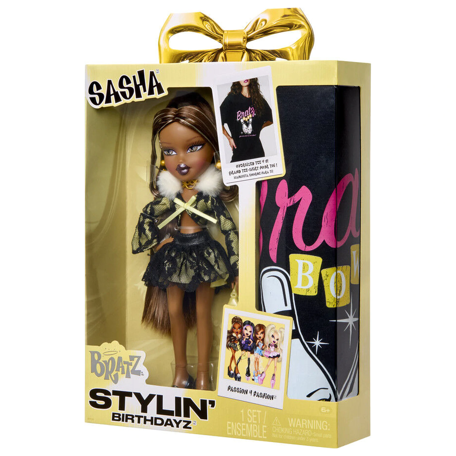 Bratz Stylin Birthday Sasha Puppe + t-shirt Produktfoto