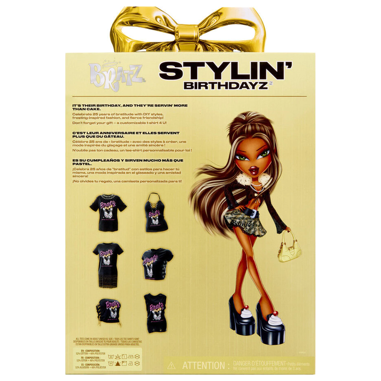Bratz Stylin Birthday Sasha Puppe + t-shirt Produktfoto