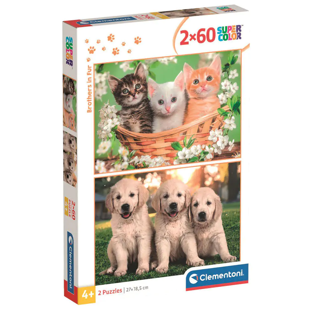Brothers in Fur Puzzle 2x60St Produktfoto