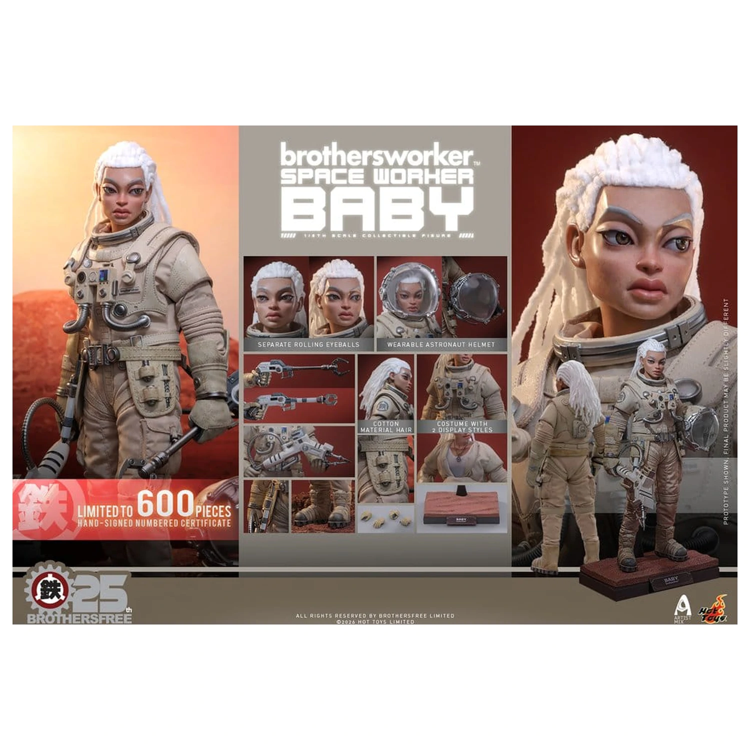 Brothersfree 1/6 Actionfigur Space Worker Baby (Brothersfree 25th Version) 28 cm Produktfoto