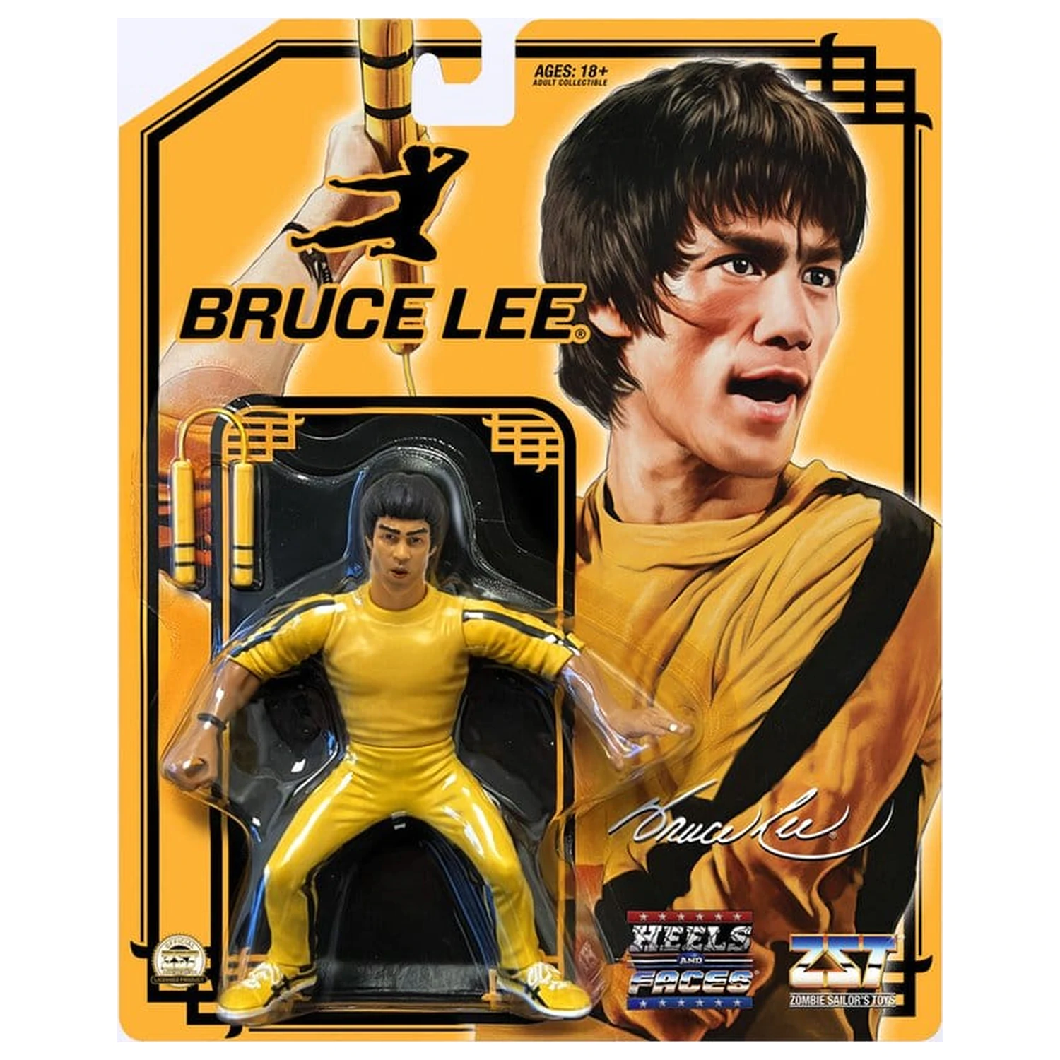 Bruce Lee Zombie Sailor's Toys Actionfigur Gelber Trainingsanzug 11 cm Produktfoto