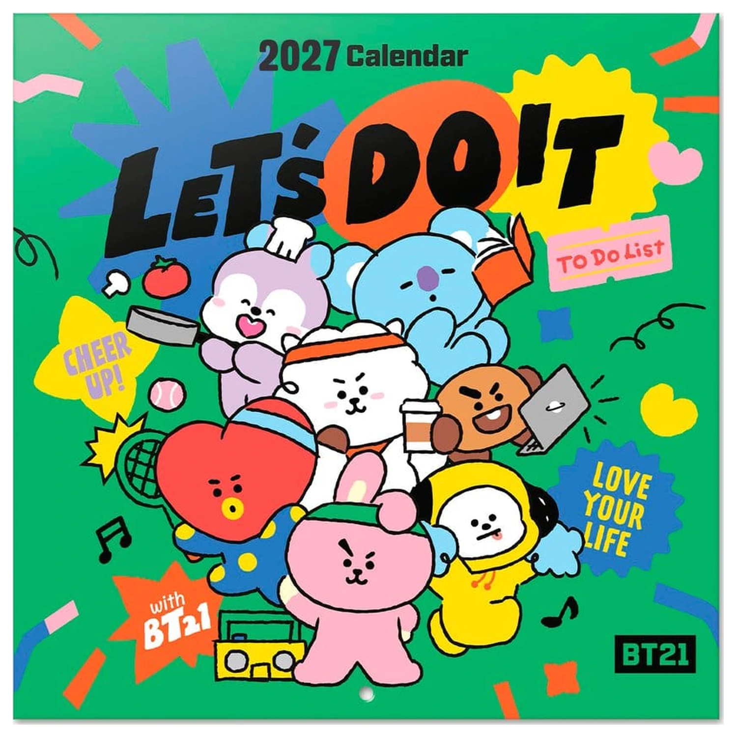 BT21 Wandkalender 2027 30 x 30 cm Produktfoto