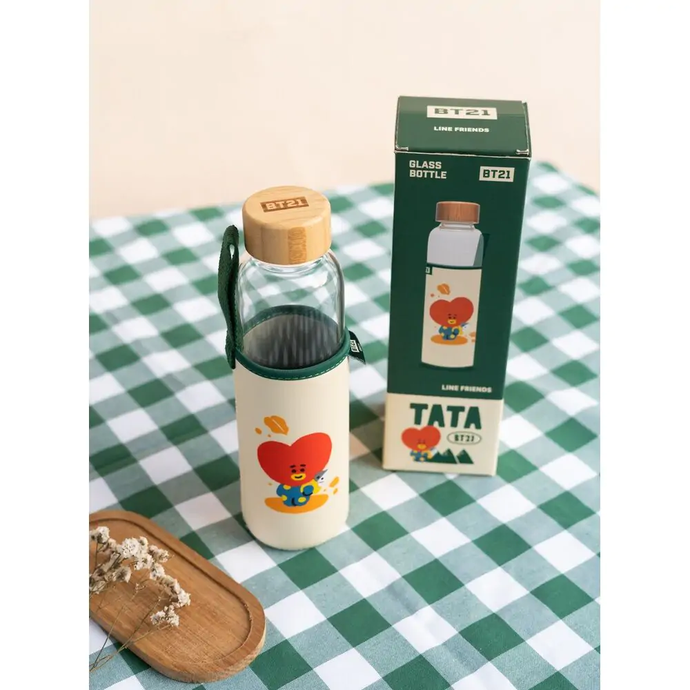 BT21 Tata Glasflasche 500ml Produktfoto