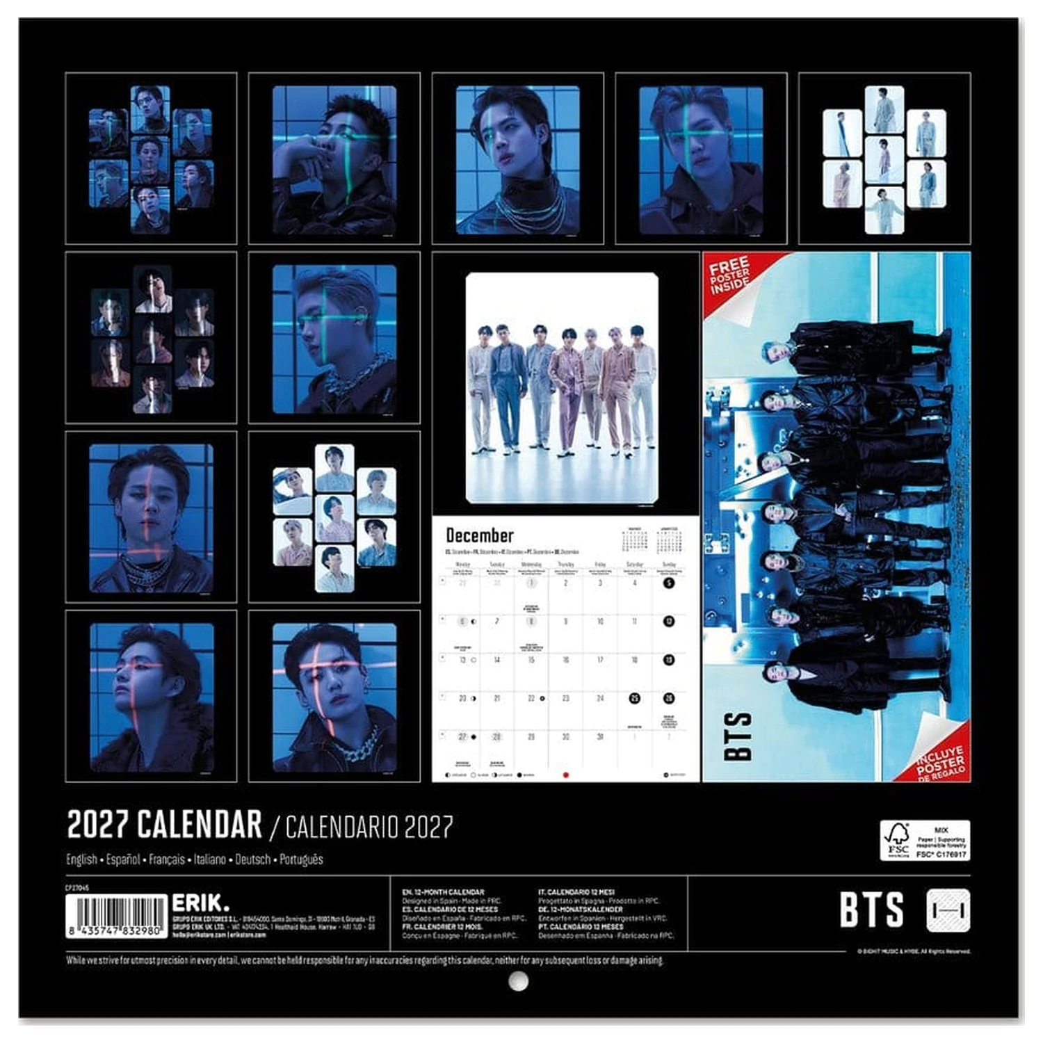 BTS 2027 Wandkalender 30 x 30 cm Produktfoto