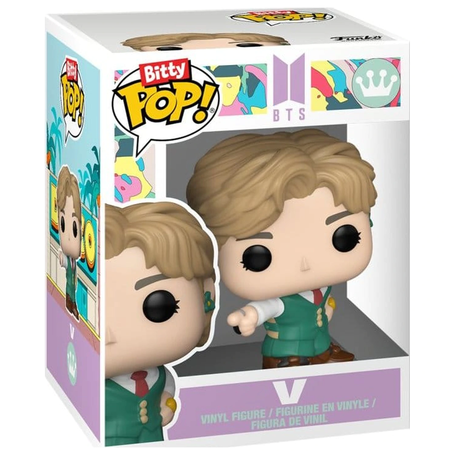 BTS Bitty Funko POP! Stages Vinyl Figur V (Dynamite) 2,5 cm Produktfoto