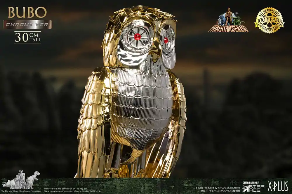 Bubo the Mechanical Owl Soft Vinyl Statue Ray Harryhausens Bubo Chrome Ver. 30 cm Produktfoto