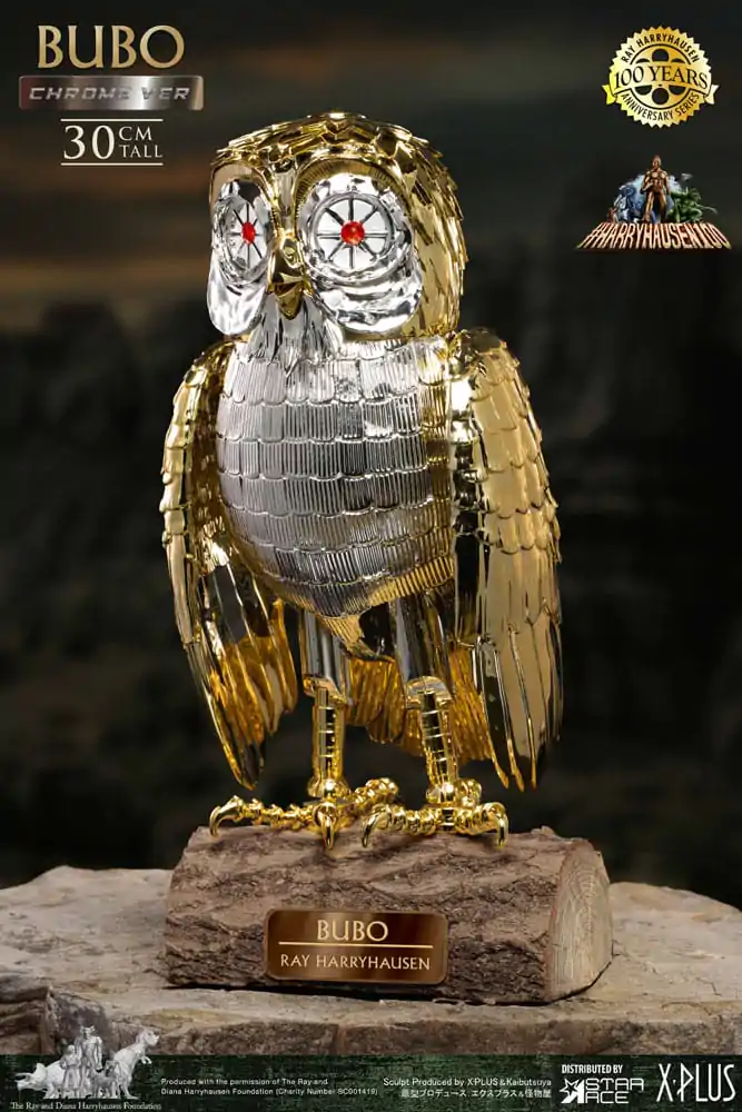 Bubo the Mechanical Owl Soft Vinyl Statue Ray Harryhausens Bubo Chrome Ver. 30 cm Produktfoto