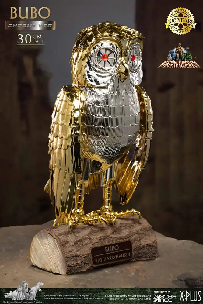 Bubo the Mechanical Owl Soft Vinyl Statue Ray Harryhausens Bubo Chrome Ver. 30 cm Produktfoto