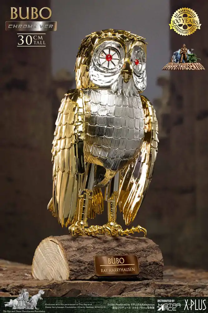 Bubo the Mechanical Owl Soft Vinyl Statue Ray Harryhausens Bubo Chrome Ver. 30 cm Produktfoto