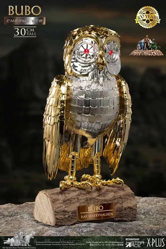 Bubo the Mechanical Owl Soft Vinyl Statue Ray Harryhausens Bubo Chrome Ver. 30 cm Produktfoto