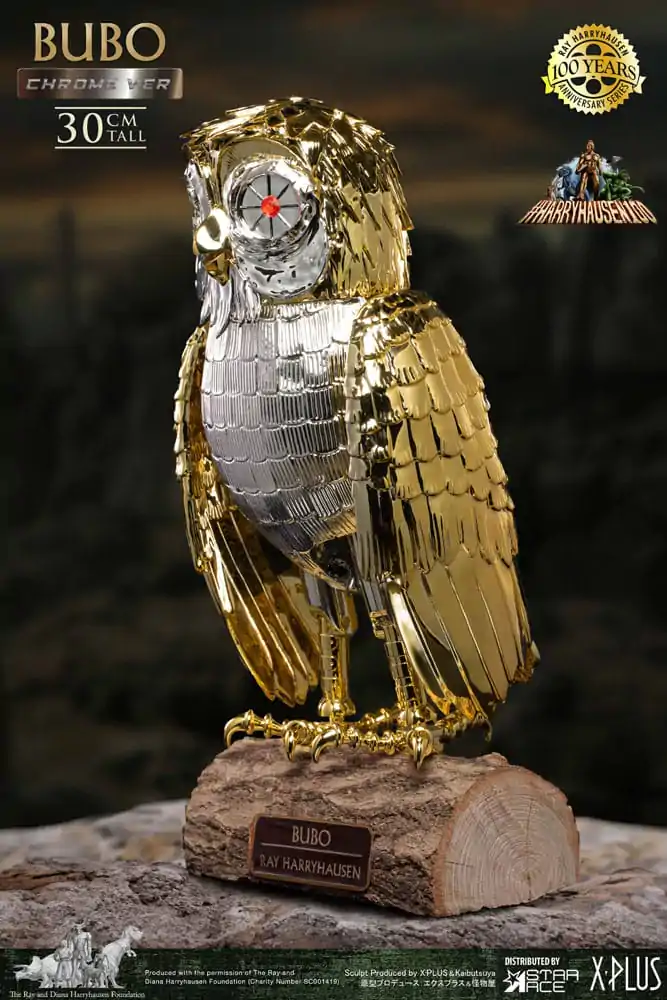 Bubo the Mechanical Owl Soft Vinyl Statue Ray Harryhausens Bubo Chrome Ver. 30 cm Produktfoto