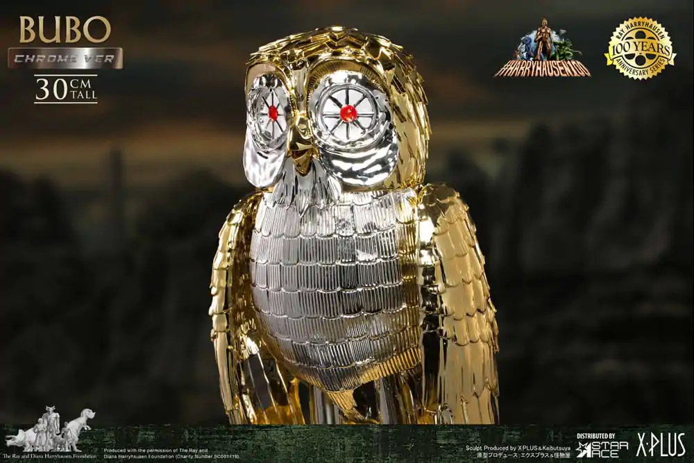 Bubo the Mechanical Owl Soft Vinyl Statue Ray Harryhausens Bubo Chrome Ver. 30 cm Produktfoto