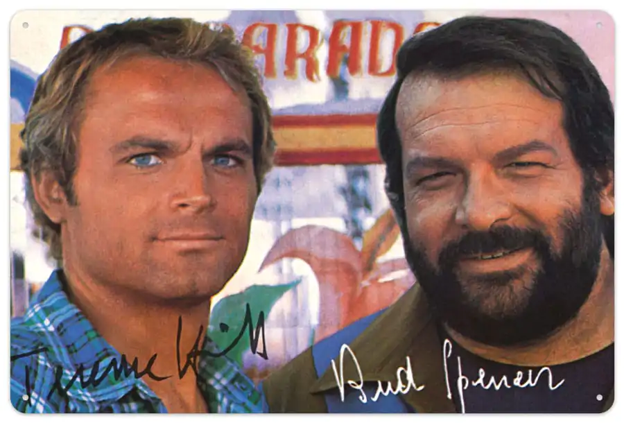 Bud Spencer & Terence Hill Blechschild Autogramm 20 x 30 cm termékfotó