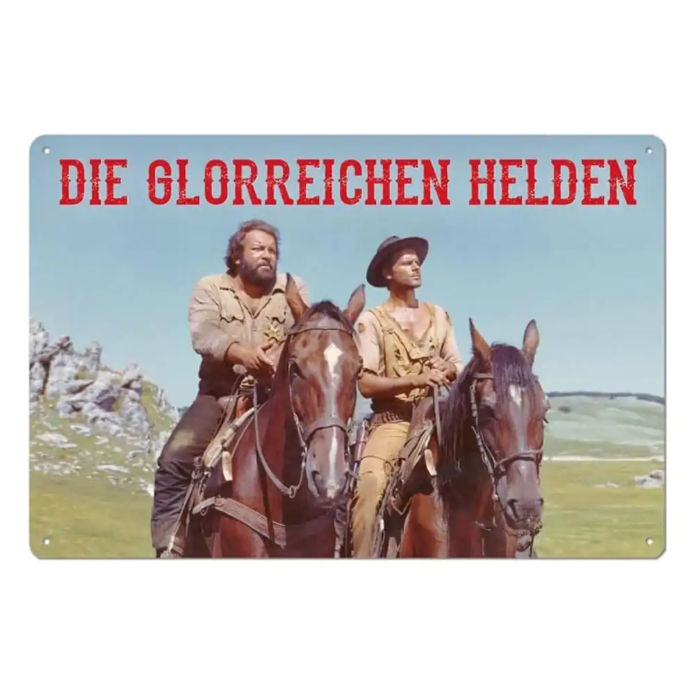 Bud Spencer & Terence Hill Tin Sign Die glorreichen Helden 20 x 30 cm Blechschild Produktfoto