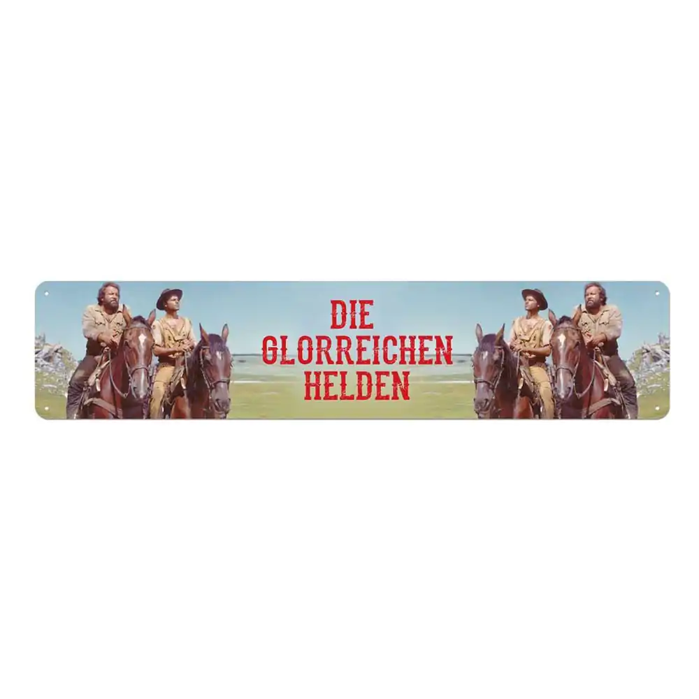 Bud Spencer & Terence Hill Tin Sign Die glorreichen Helden 46 x 10 cm Blechschild Produktfoto