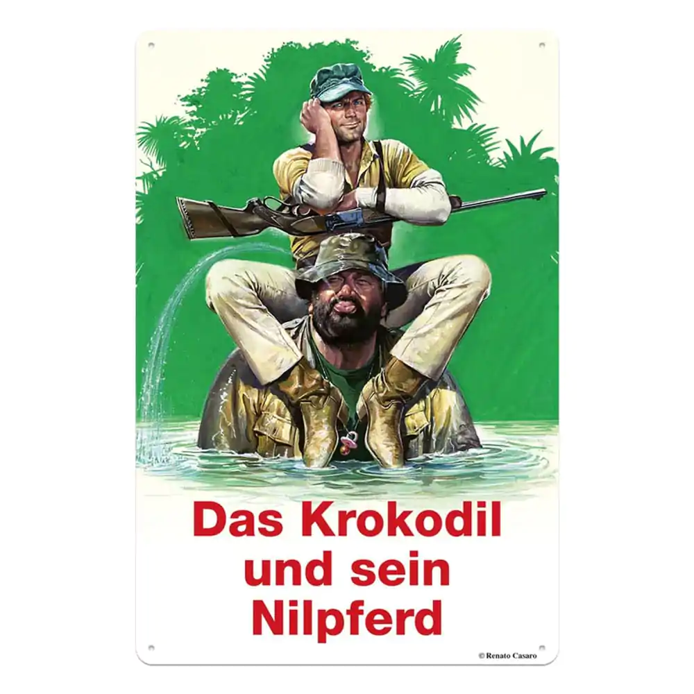 Bud Spencer & Terence Hill Tin Sign Das Krokodil und sein Nilpferd 20 x 30 cm Blechschild Produktfoto