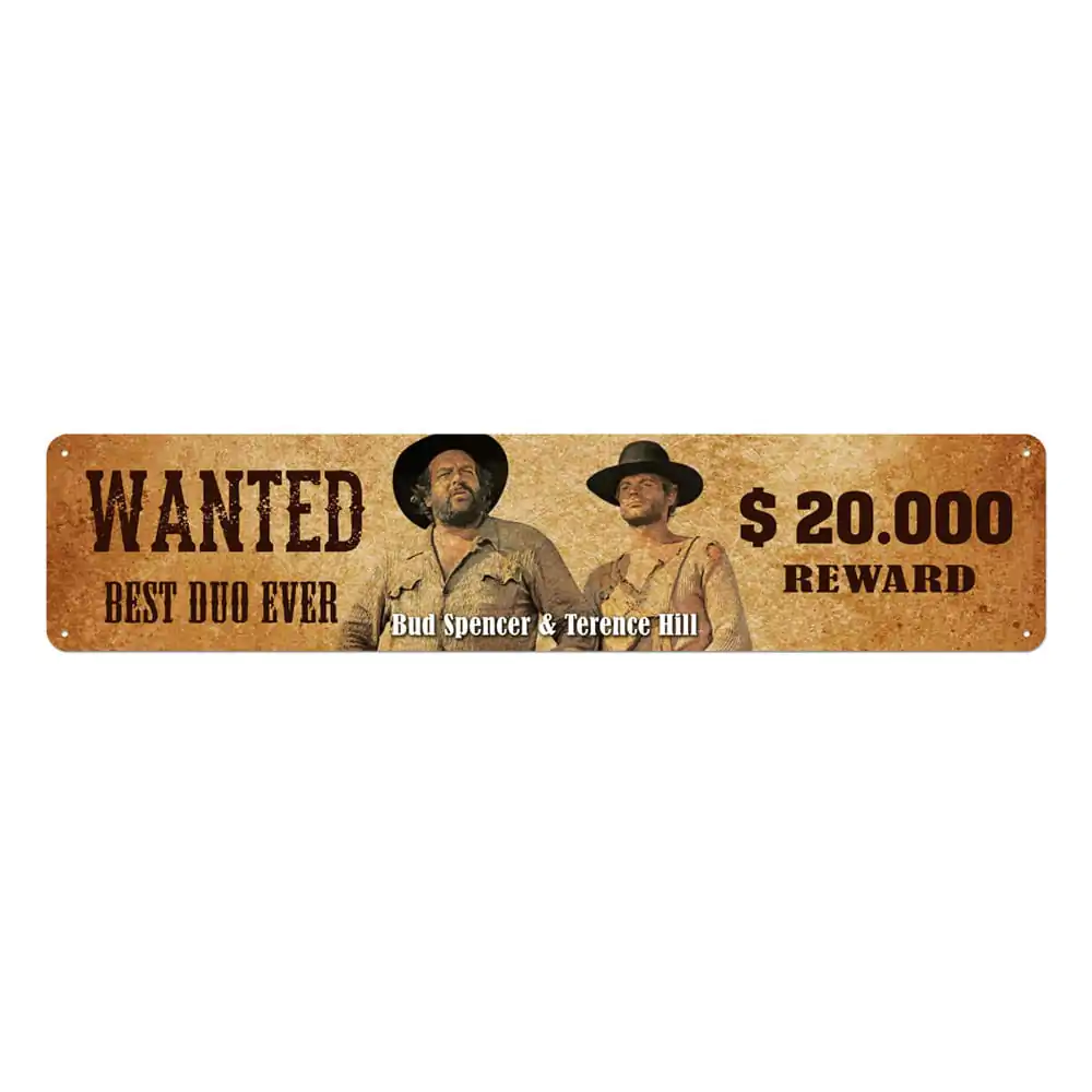 Bud Spencer & Terence Hill Blechschild Wanted 46 x 10 cm termékfotó