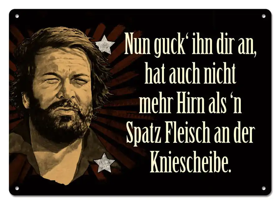 Bud Spencer Blechschild Nun guck' ihn dir an,... 10 x 15 cm termékfotó