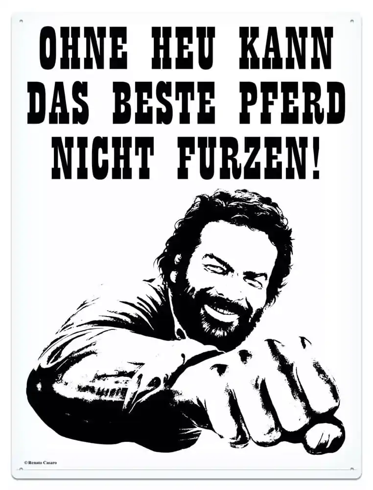 Bud Spencer Tin Sign Pferd Faust 30 x 40 cm Produktfoto