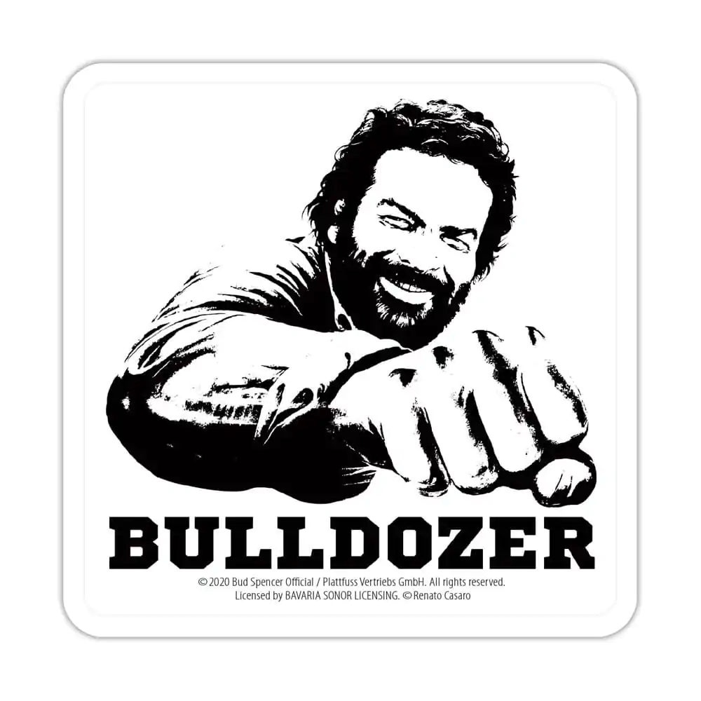 Bud Spencer Tin Untersetzer Bulldozer 10 x 10 cm Produktfoto