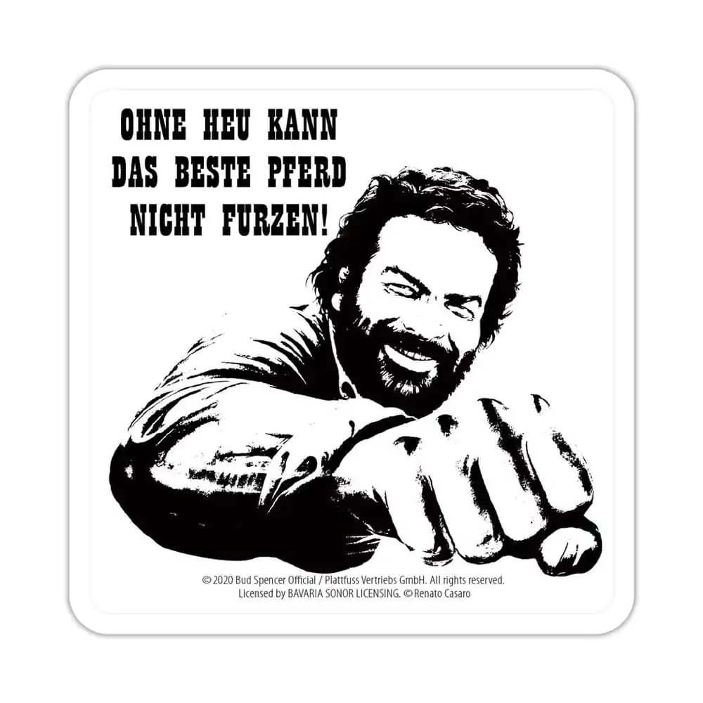 Bud Spencer Tin Untersetzer Faust Pferd 10 x 10 cm Produktfoto
